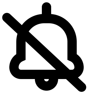 Bell Notification Off Free Open-Source SVG Icon (Pepicons)