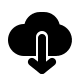 Filled Cloud Download Free Open-Source SVG Icon