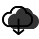 Cloud Download Print (Pepicons) Free Open-Source SVG Icon