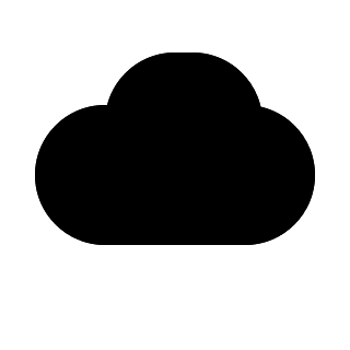 Filled Cloud Shape (Pepicons) Free Open-Source SVG Icon (Pepicons)