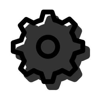 Gear Print Design Free Open-Source SVG Icon (Pepicons)