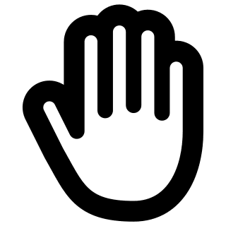 Open Hand Gesture (Pepicons) Free Open-Source SVG Icon (Pepicons)