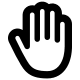 Open Hand Gesture (Pepicons) Free Open-Source SVG Icon