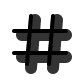 Hash Print Symbol (Pepicons) Free Open-Source SVG Icon