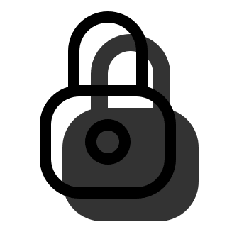 Closed Lock Print Design (Pepicons) Free Open-Source SVG Icon (Pepicons)