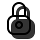 Closed Lock Print Design (Pepicons) Free Open-Source SVG Icon