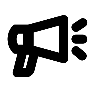 Megaphone (Pepicons) Free Open-Source SVG Icon (Pepicons)