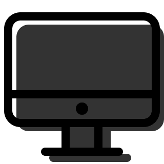 Monitor with Print Function Free Open-Source SVG Icon (Pepicons)