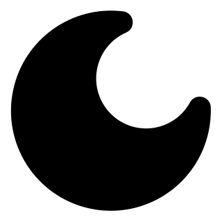 Filled Moon Symbol (Pepicons) Free Open-Source SVG Icon (Pepicons)