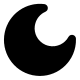 Filled Moon Symbol (Pepicons) Free Open-Source SVG Icon