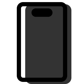 Smartphone Cutout Print Design (Pepicons) Free Open-Source SVG Icon (Pepicons)