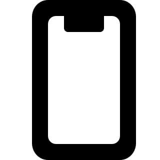 Smartphone with Notch Display Free Open-Source SVG Icon (Pepicons)