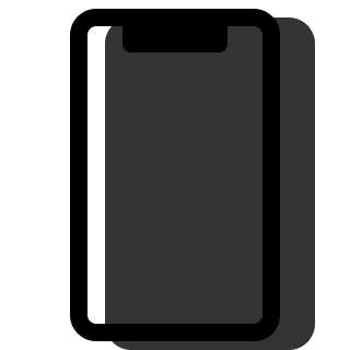 Smartphone with Notch Print (Pepicons) Free Open-Source SVG Icon (Pepicons)