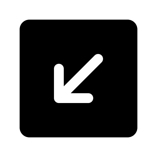 Down Left Arrow in Square (Filled) Free Open-Source SVG Icon (Phosphor)