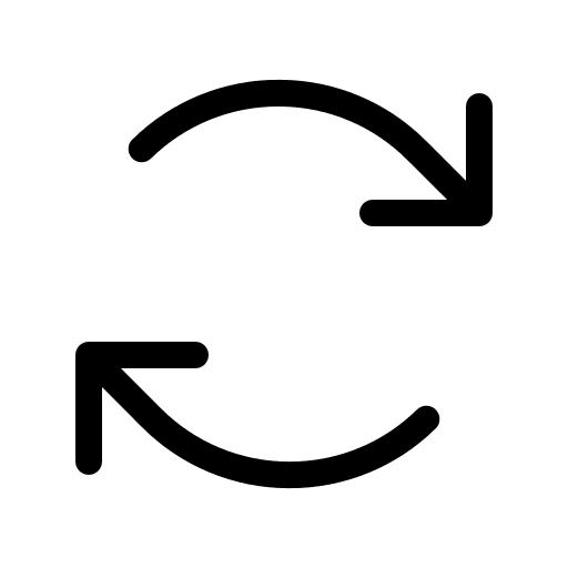 Clockwise Arrows (Light) Free Open-Source SVG Icon (Phosphor)