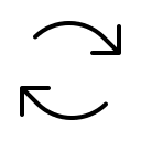 Clockwise Arrows (Thin) Free Open-Source SVG Icon