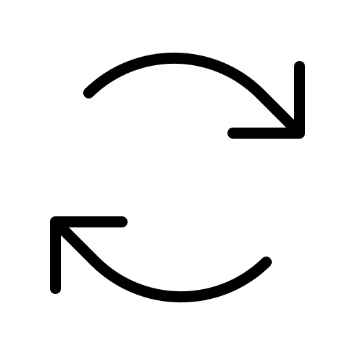 Clockwise Arrows (Thin) Free Open-Source SVG Icon (Phosphor)