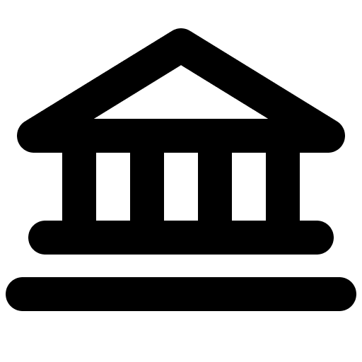 Bold Bank Building (Phosphor) Free Open-Source SVG Icon (Phosphor)