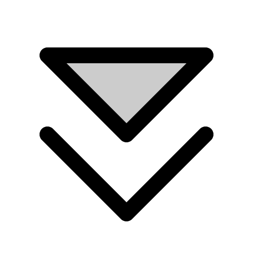 Double Down Caret (Duotone) Free Open-Source SVG Icon (Phosphor)