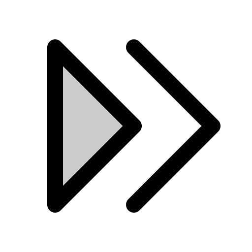 Double Right Caret Arrow (Duotone) Free Open-Source SVG Icon (Phosphor)