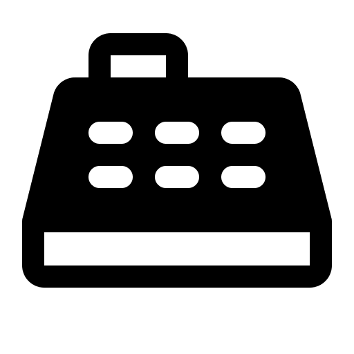 Cash Register (Filled) Free Open-Source SVG Icon (Phosphor)