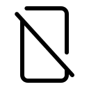 Mobile Device with Slash (Light) Free Open-Source SVG Icon