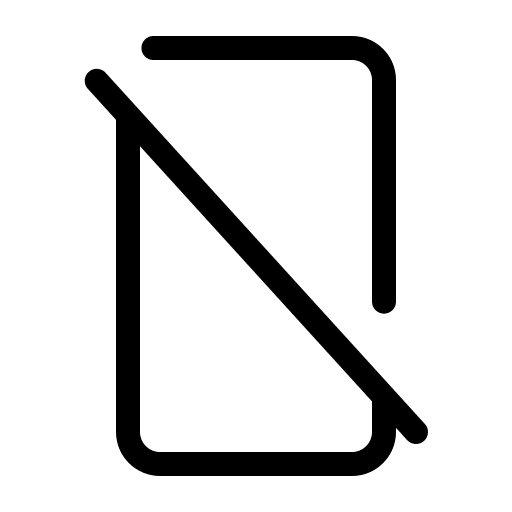 Mobile Device with Slash (Light) Free Open-Source SVG Icon (Phosphor)