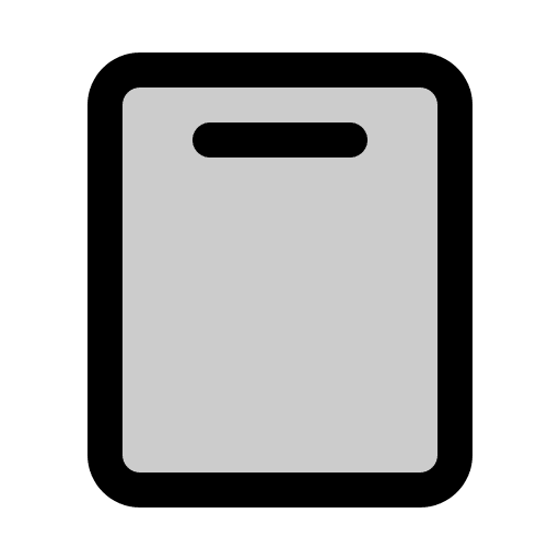 Tablet Device with Speaker (Duotone) Free Open-Source SVG Icon (Phosphor)