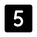 Filled Number Five in Square (Phosphor) Free Open-Source SVG Icon