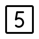 Square Number Five (Light) Free Open-Source SVG Icon