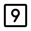 Square Number Nine Free Open-Source SVG Icon