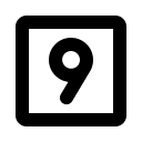 Bold Square Number Nine (Phosphor) Free Open-Source SVG Icon