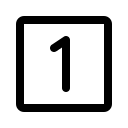 Square Number One (Phosphor) Free Open-Source SVG Icon