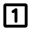 Bold Number One in a Square (Phosphor) Free Open-Source SVG Icon