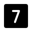 Filled Square With Number Seven Free Open-Source SVG Icon