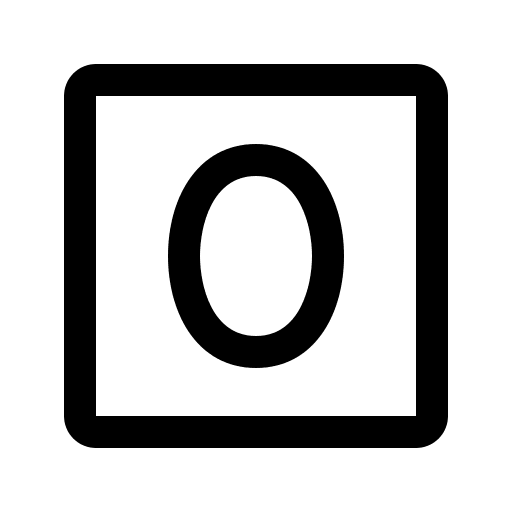 Square with Number Zero (Phosphor) Free Open-Source SVG Icon (Phosphor)