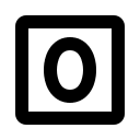 Bold Square with Number Zero (Phosphor) Free Open-Source SVG Icon