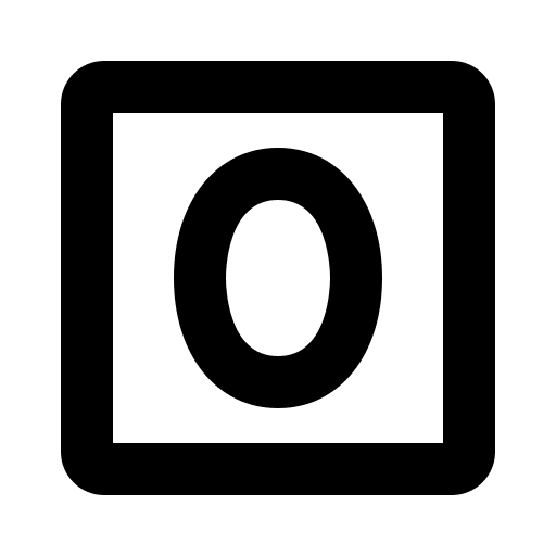 Bold Square with Number Zero (Phosphor) Free Open-Source SVG Icon (Phosphor)