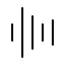 Thin Waveform Visualization (Phosphor) Free Open-Source SVG Icon