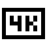 4K Resolution Media Box Free Open-Source SVG Icon