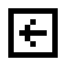 Left Arrow in Box (Pixel Art) Free Open-Source SVG Icon