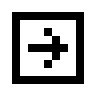 Right Arrow in Box (Pixel Art) Free Open-Source SVG Icon