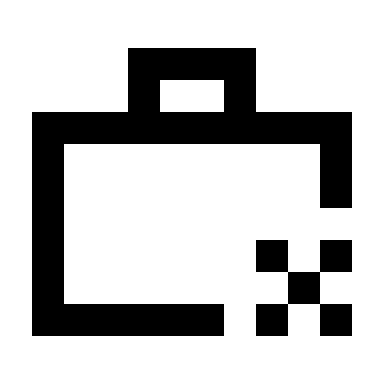 Briefcase Deletion Action Free Open-Source SVG Icon (Pixelarticons)