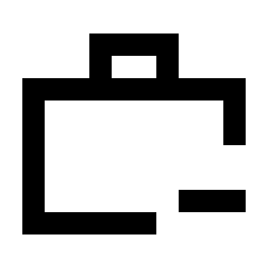 Briefcase with Minus Symbol Free Open-Source SVG Icon (Pixelarticons)