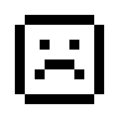 Sad Mood Emoji (Pixelarticons) Free Open-Source SVG Icon (Pixelarticons)