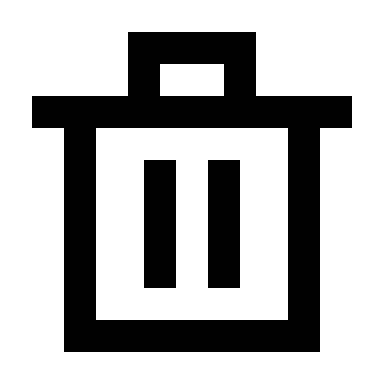 Trash Bin Free Open-Source SVG Icon (Pixelarticons)