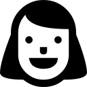 Smiling Girl Free Open-Source SVG Icon