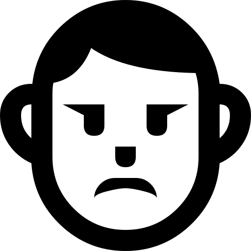 Angry Guy Character Free Open-Source SVG Icon (PrestaShop Icons)