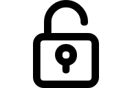 Open Padlock Symbol Free Open-Source SVG Icon