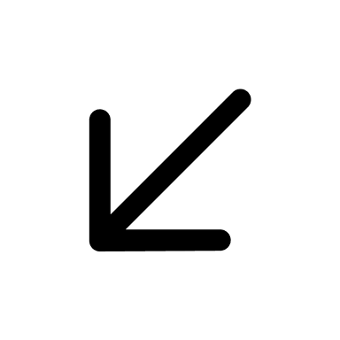 Down Left Arrow (Prime Icons) Free Open-Source SVG Icon (Prime Icons)